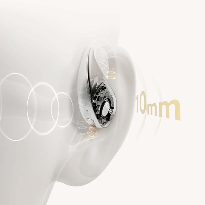 controlador independente de redução de fugas de som de 10mm dos Auriculares Xiaomi Openwear Stereo Cinzento