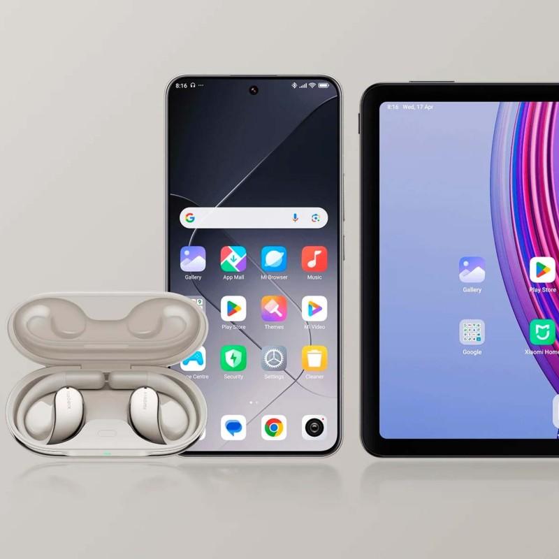 Xiaomi HyperOS dos Auriculares Xiaomi Openwear Stereo Cinzento