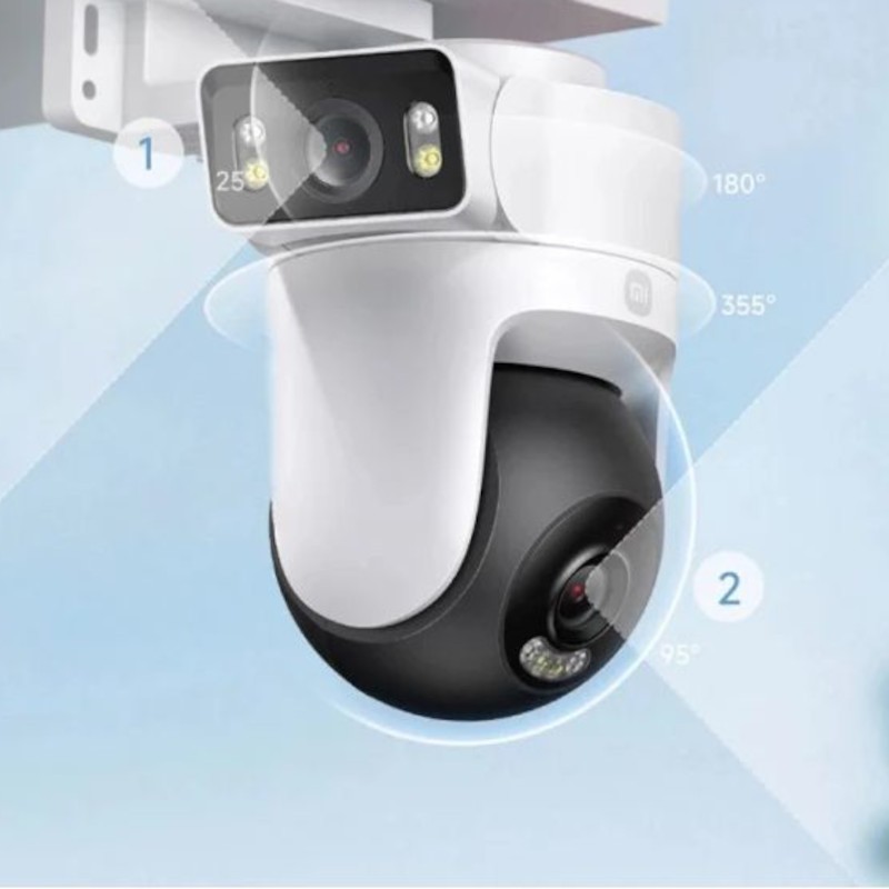 Lentes de Xiaomi Outdoor Camera CW500 Dual 8MPx 2.5K Lente Dual Visión nocturna a color IP66 WiFi IA Blanco - Cámara de seguridad IP