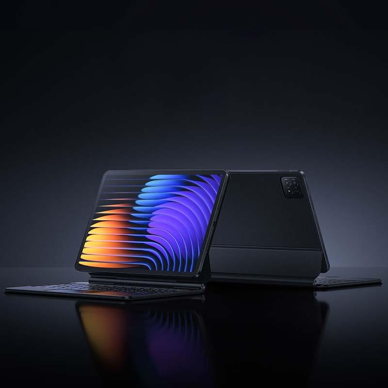 Clavier Xiaomi Pad 7 / 7 Pro Touchpad Keyboard avec Étui Intelligent Noir - vue avant et arrière
