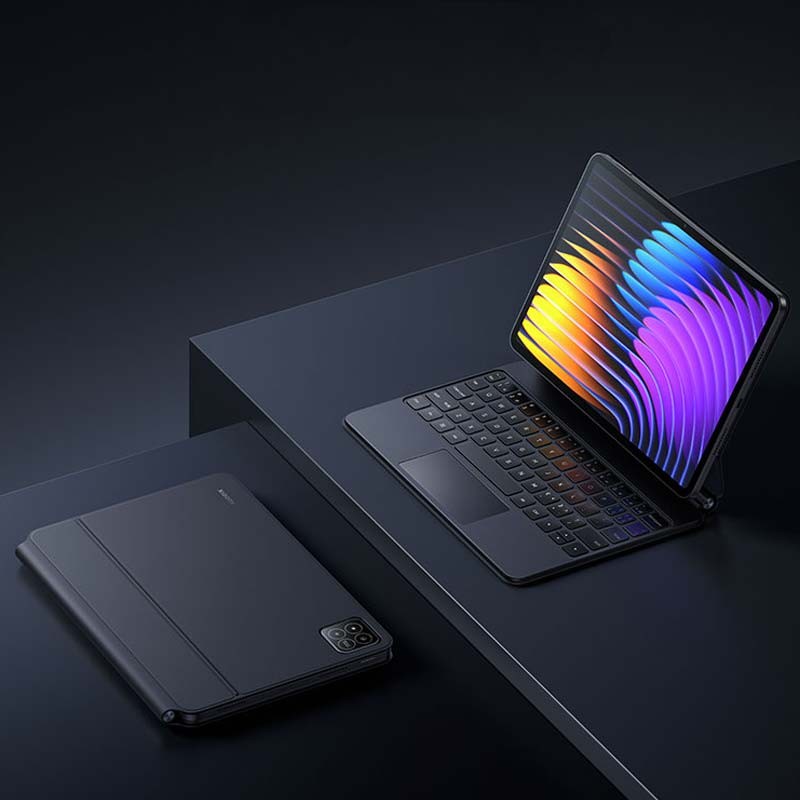 Clavier Xiaomi Pad 7 / 7 Pro Touchpad Keyboard avec Étui Intelligent Noir - photo réelle