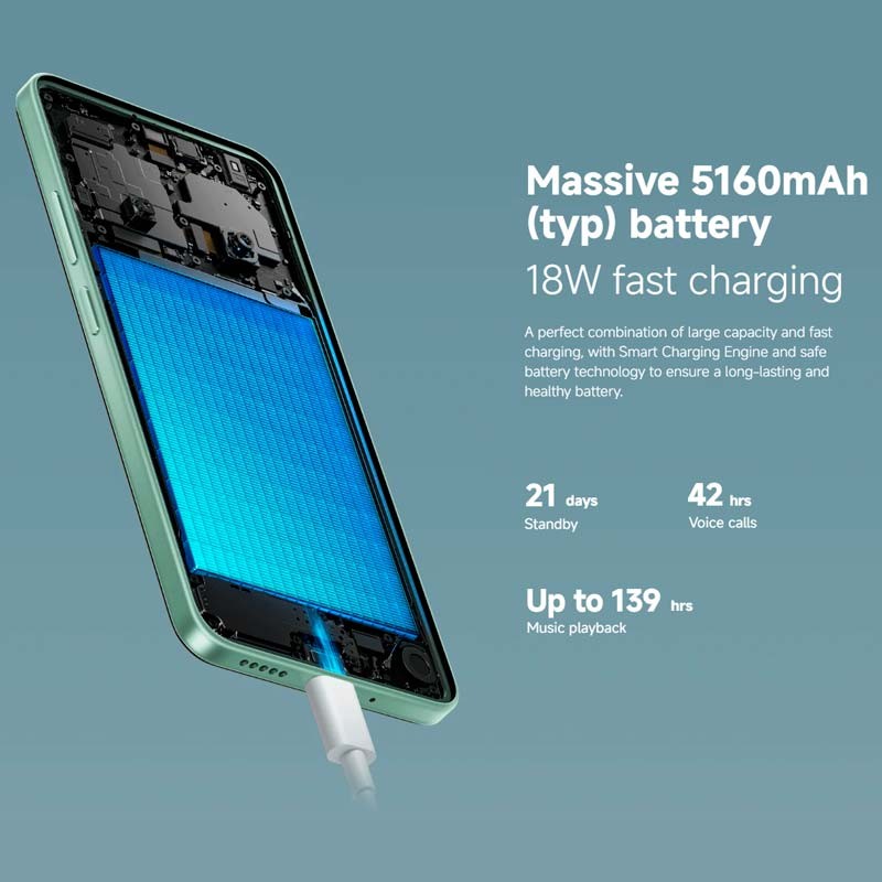 Xiaomi Poco C75 Verde - batería de 5000 mAh