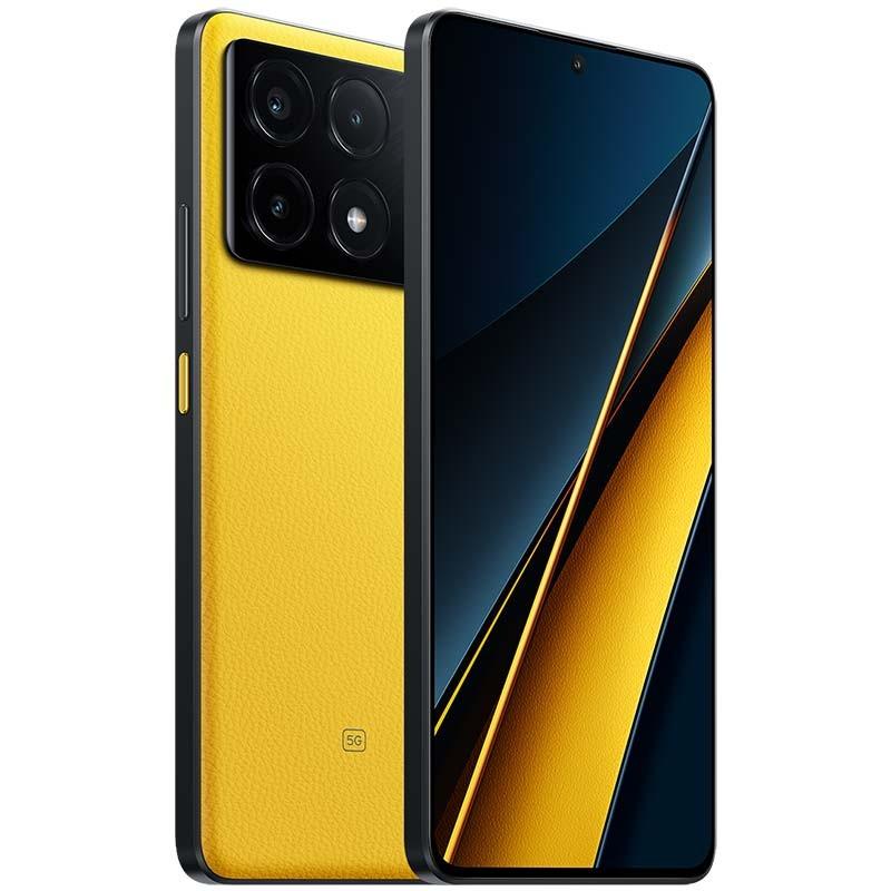 vista frontal y trasera del Teléfono móvil Xiaomi Poco X6 Pro 5G 12GB/512GB Amarillo