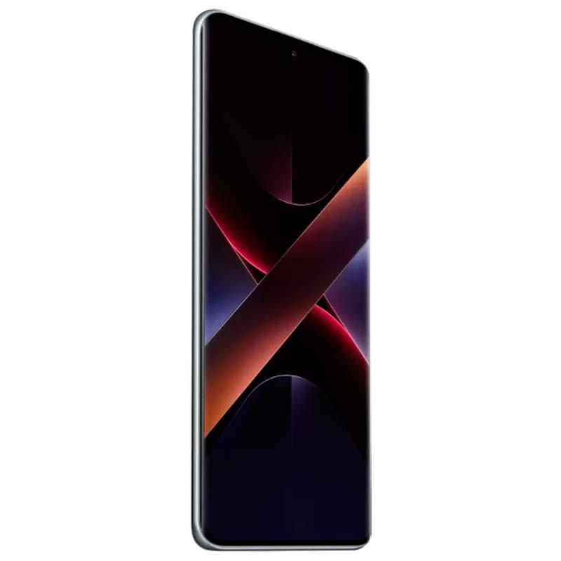 Xiaomi Poco X7 5G 8GB/256GB Plata - vista frontal y lateral izquierdo