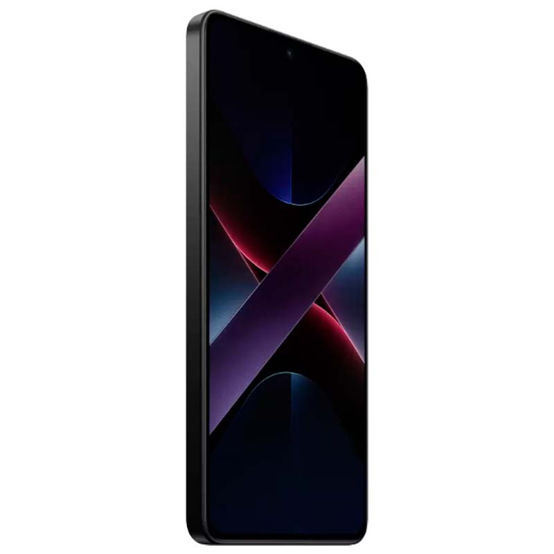 Xiaomi Poco X7 Pro 5G 12GB/256GB Negro - vista frontal y lateral izquierdo