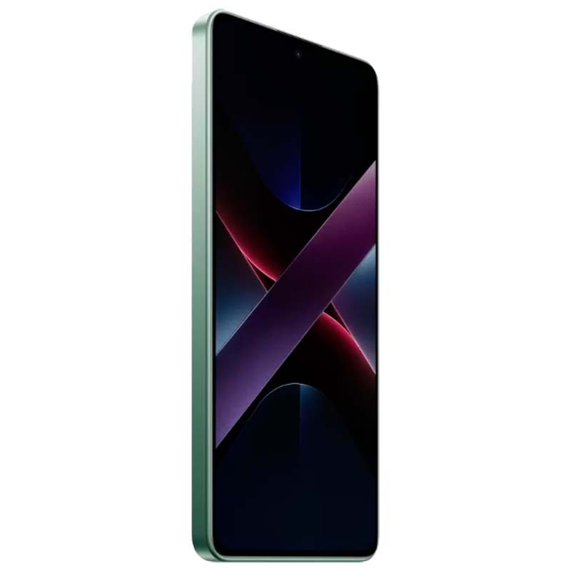 Xiaomi Poco X7 Pro 5G 12GB/256GB Verde - vista frontal y lateral izquierdo