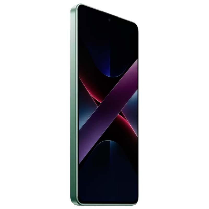 Xiaomi Poco X7 Pro 5G 12GB/256GB Verde - vista frontal y lateral izquierdo