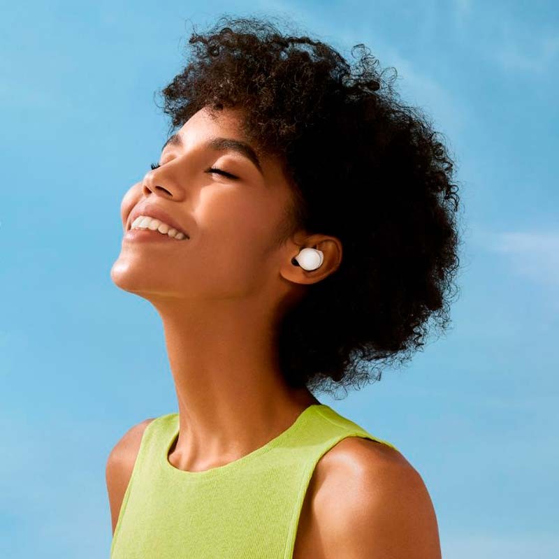 foto real de los Xiaomi Redmi Buds 3 Lite Blancos