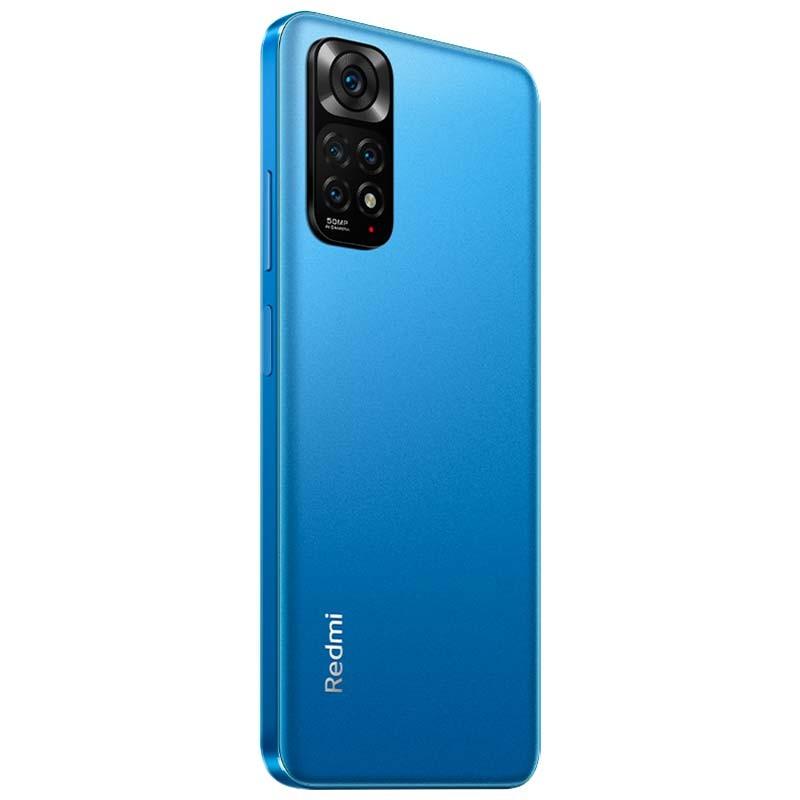 vista trasera y lateral del Xiaomi Redmi Note 11 6GB/128GB Azul Ocaso