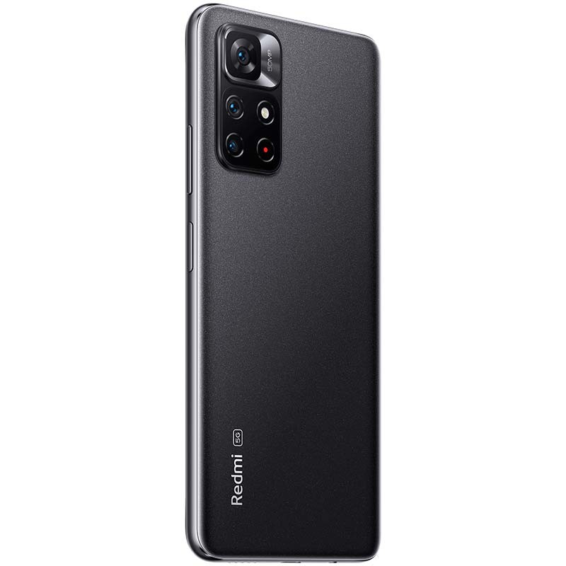 vista trasera y lateral derecho del Xiaomi Redmi Note 11s 5G 4GB/128GB Negro