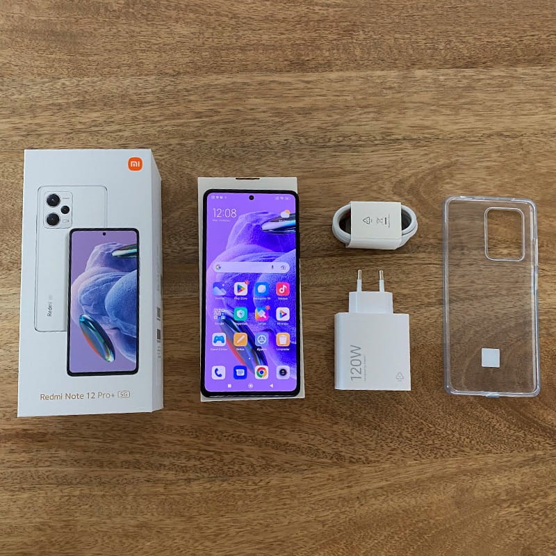 Telefono móvil Xiaomi Redmi Note 12 Pro+ 5G 8GB/256GB Negro frontal con la caja y accesorios