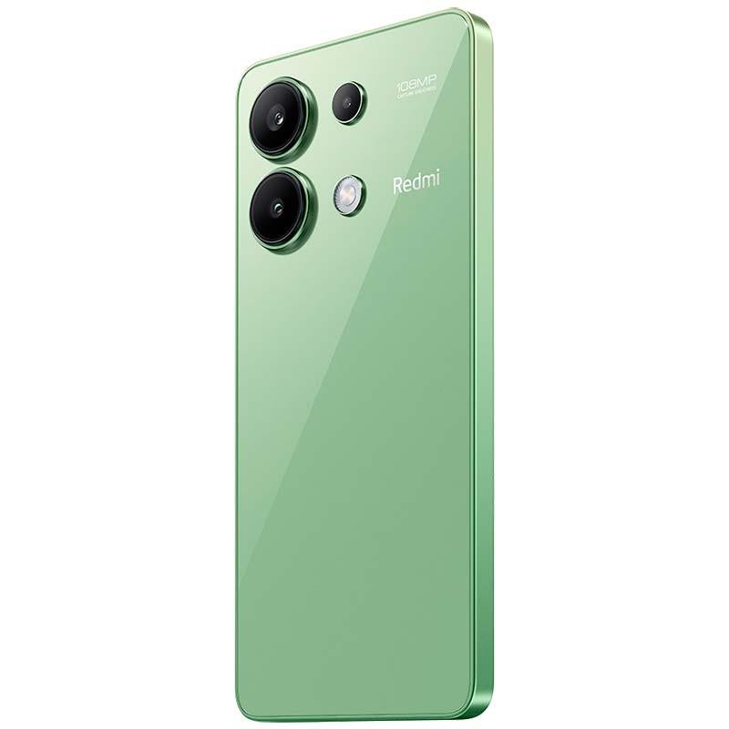 vista trasera y lateral del Teléfono móvil Xiaomi Redmi Note 13 4G 6GB/128GB Verde