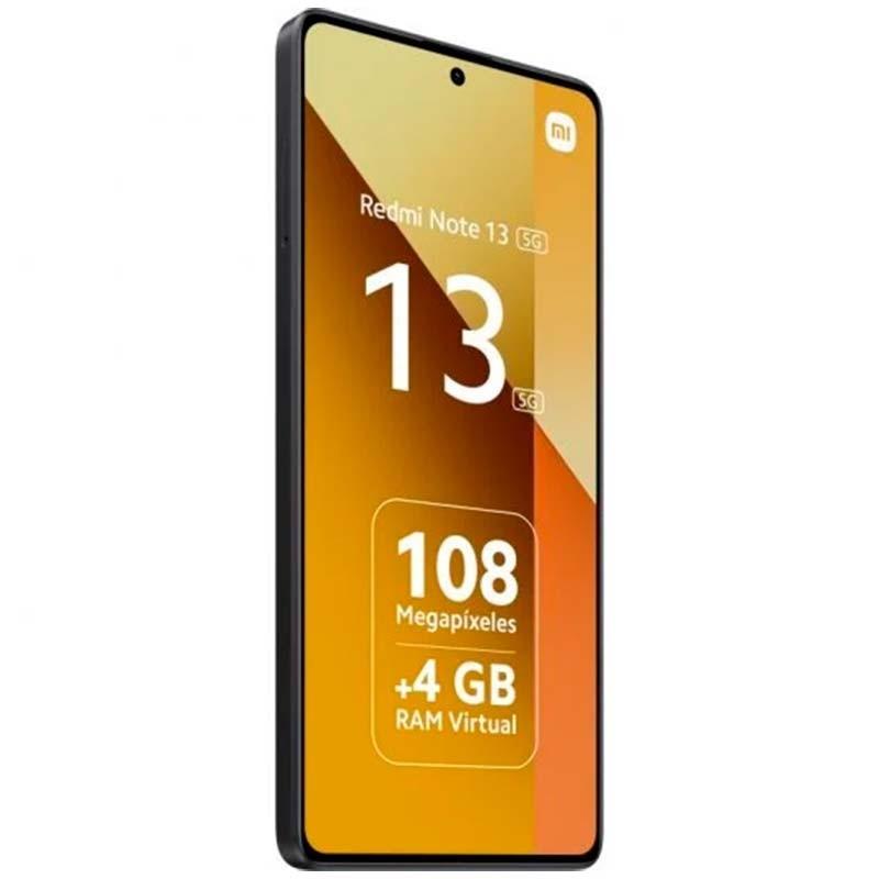 vista frontal y lateral del Teléfono móvil Xiaomi Redmi Note 13 5G 8GB/256GB Negro