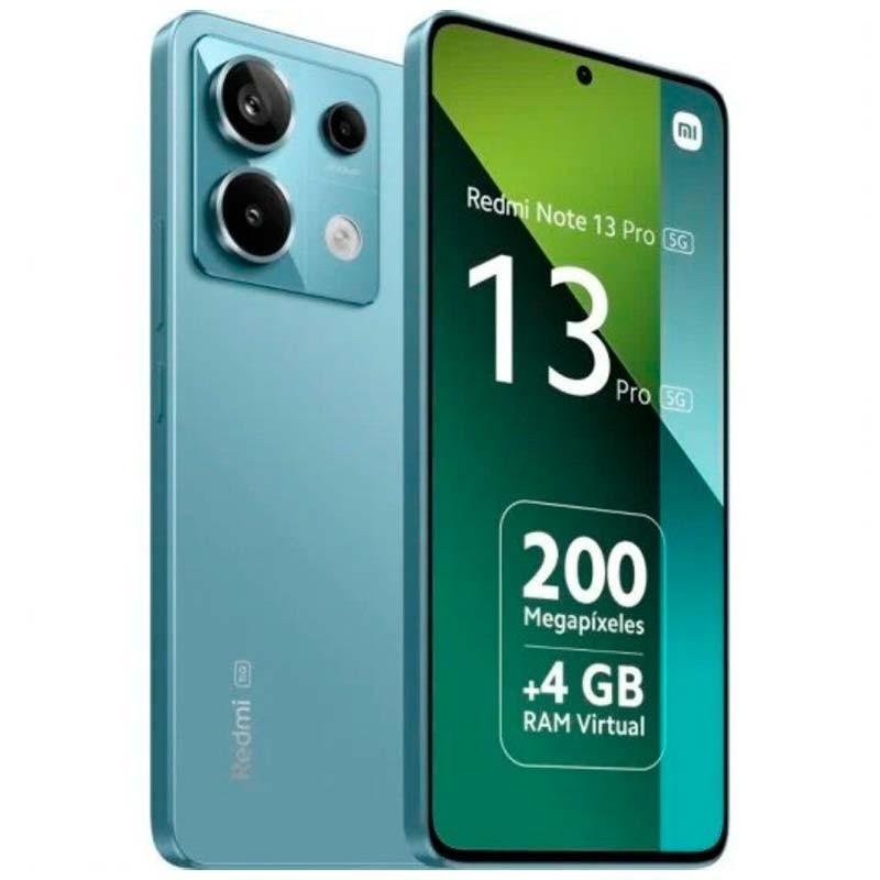 vista frontal, trasera y lateral del Teléfono móvil Xiaomi Redmi Note 13 Pro 5G 8GB/256GB Azul