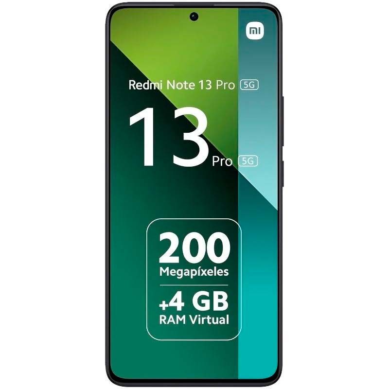 vista frontal del Teléfono móvil Xiaomi Redmi Note 13 Pro 5G 8GB/256GB Negro