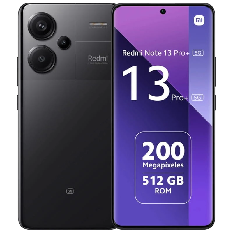 Teléfono móvil Xiaomi Redmi Note 13 Pro+ 5G 12GB/512GB Negro