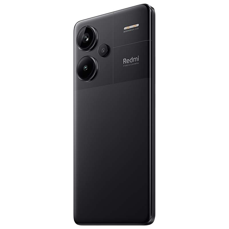 vista trasera y lateral del Teléfono móvil Xiaomi Redmi Note 13 Pro+ 5G 12GB/512GB Negro