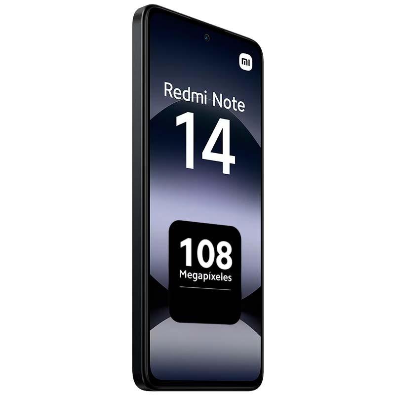 Xiaomi Redmi Note 14 4G 8GB/256GB Negro - vista frontal y lateral