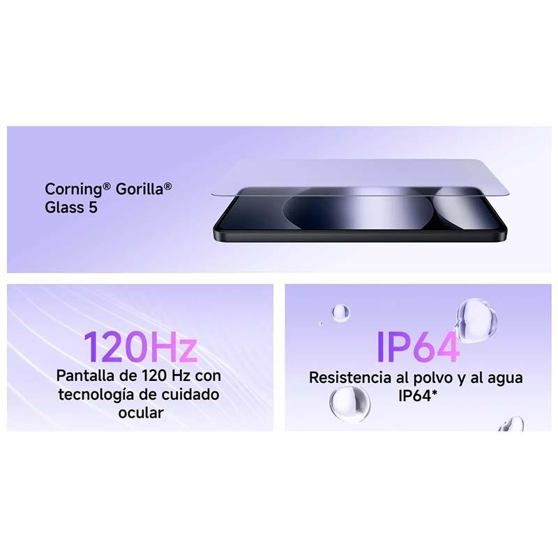 Xiaomi Redmi Note 14 5G 8GB/256GB Lavanda - diseño resistente