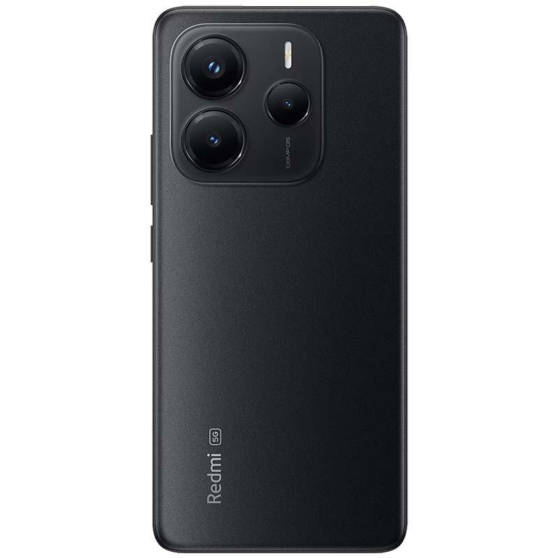 Xiaomi Redmi Note 14 5G 12GB/512GB Negro con trasera mate, módulo de triple cámara grande y logotipo Redmi; diseño elegante y minimalista
