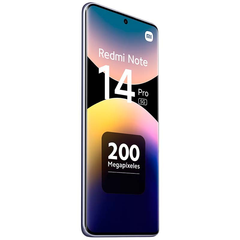 Xiaomi Redmi Note 14 Pro 5G 12GB/512GB Lavanda - vista frontal y lateral