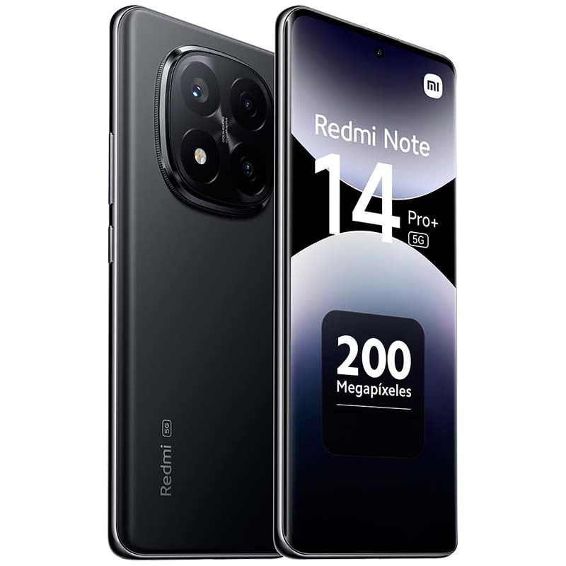 Potente Xiaomi Redmi Note 14 Pro Plus 5G 12GB/256GB Negro - Teléfono móvil