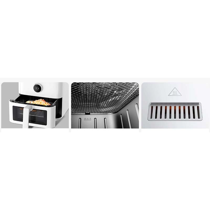vista detallada de la Freidora de Aire Xiaomi Smart Air Fryer 5.5L Blanco