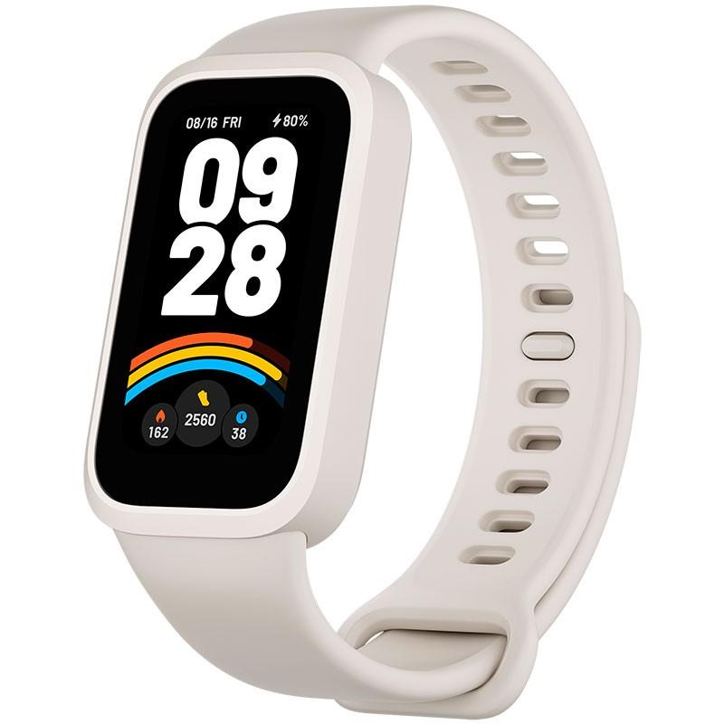 Xiaomi Smart Band 9 Active Beige - vista frontal y lateral