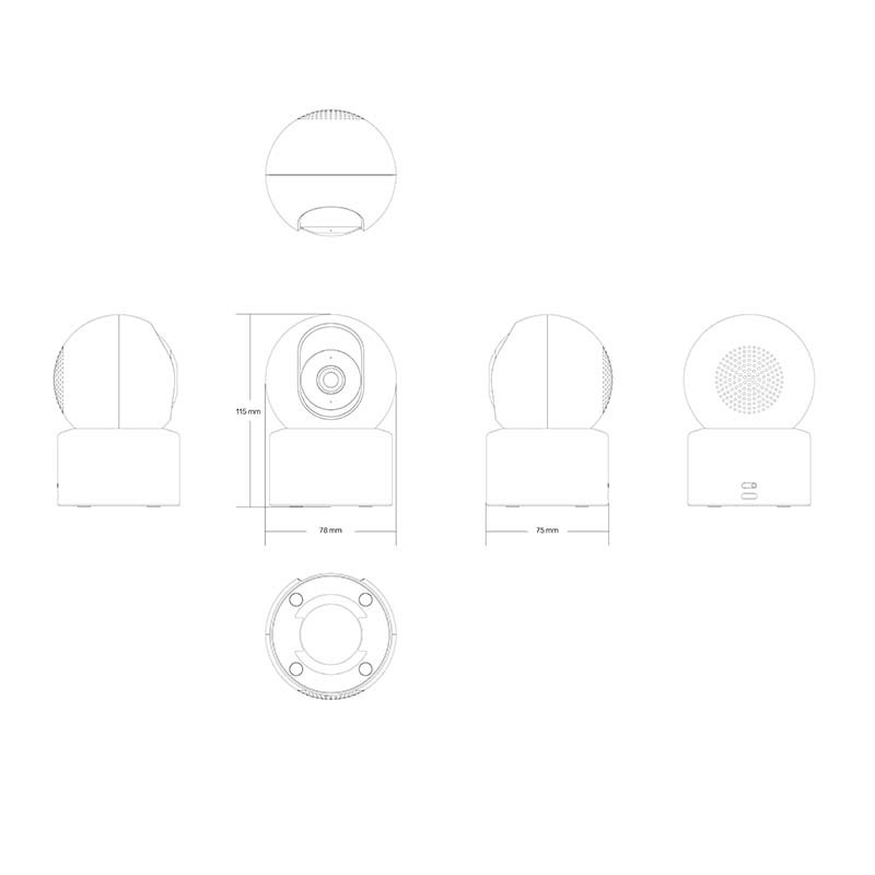 Xiaomi Smart Camera C301 3MP 2K WiFI Blanco - vista detallada