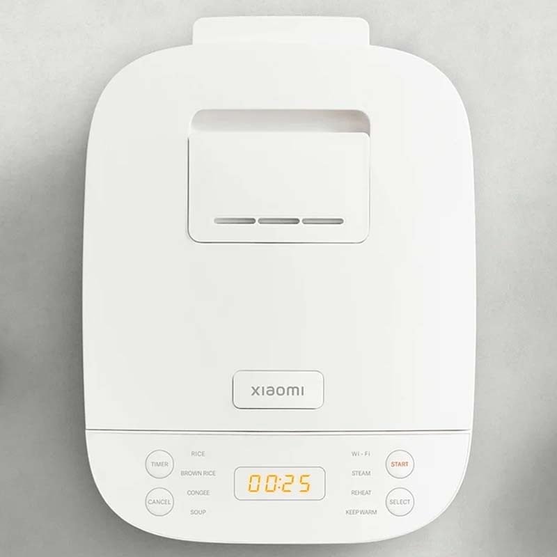 vista superior de la Arrocera Eléctrica Xiaomi Smart Multifunctional Rice Cooker 3L