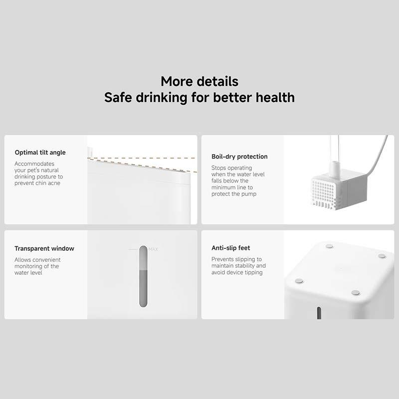 Xiaomi Smart Pet Fountain 2 - detalhes do design