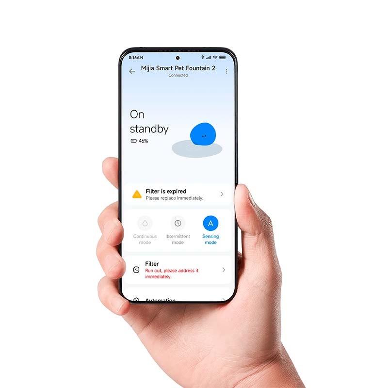 Xiaomi Smart Pet Fountain 2 - controlo remoto via aplicação
