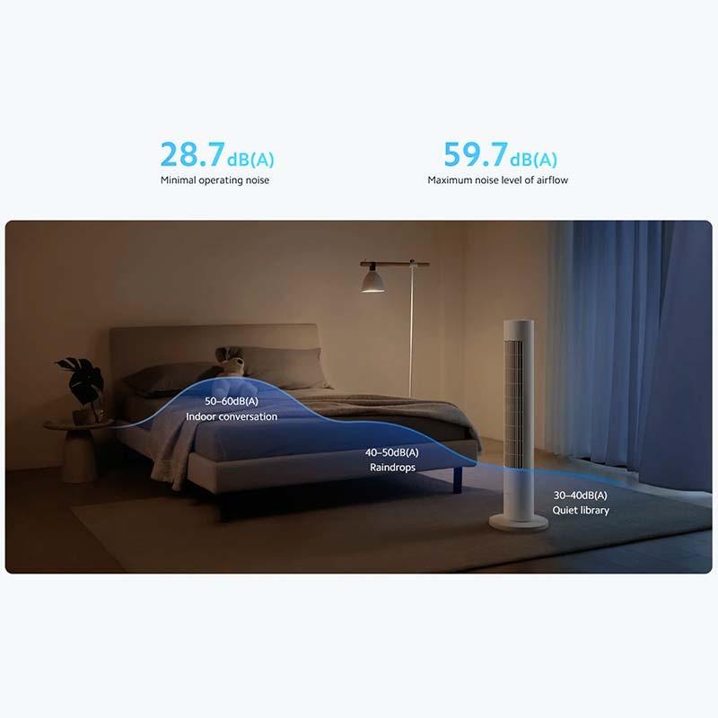 Xiaomi Smart Tower Fan 2 - funcionamiento silencioso