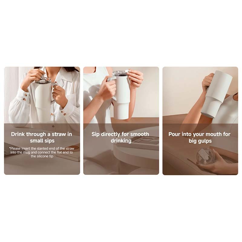 Xiaomi Straw Mug - 3 formas de uso