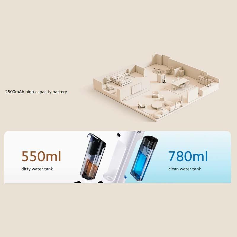 capacité de l'aspirateur Xiaomi Truclean W20