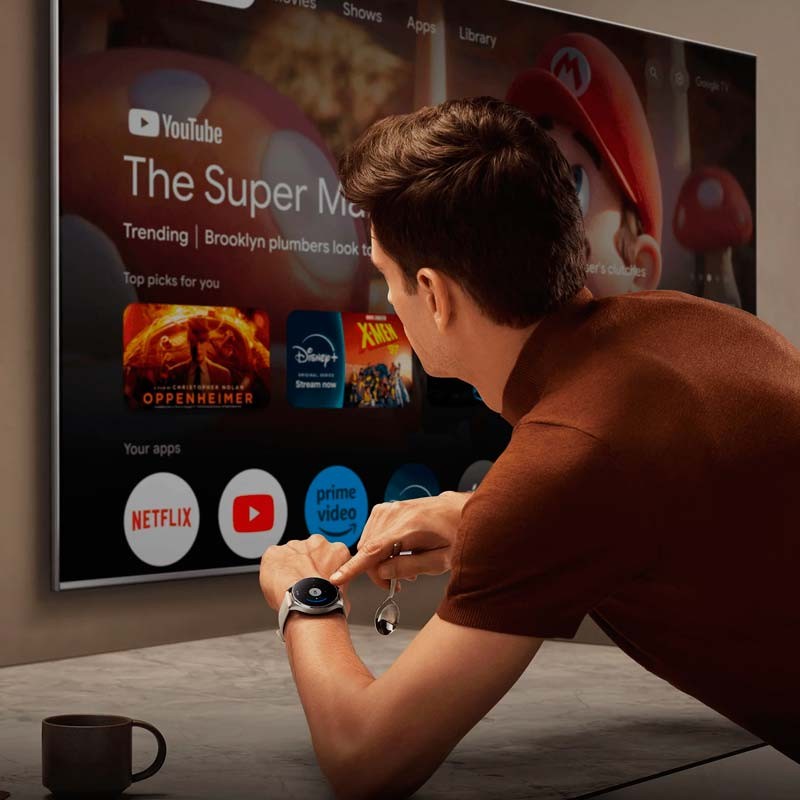 Xiaomi TV Max 85 (2025) - controlo através de smartwatch