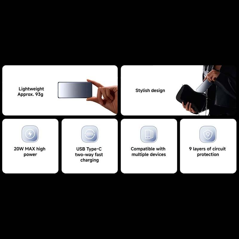 Xiaomi Ultra Slim Power Bank 5000mAh - características principais