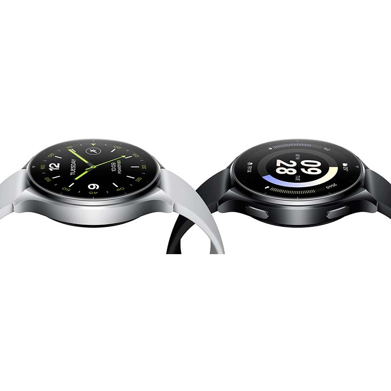 Reloj inteligente Xiaomi Watch 2 Plata y Watch 2 Negro