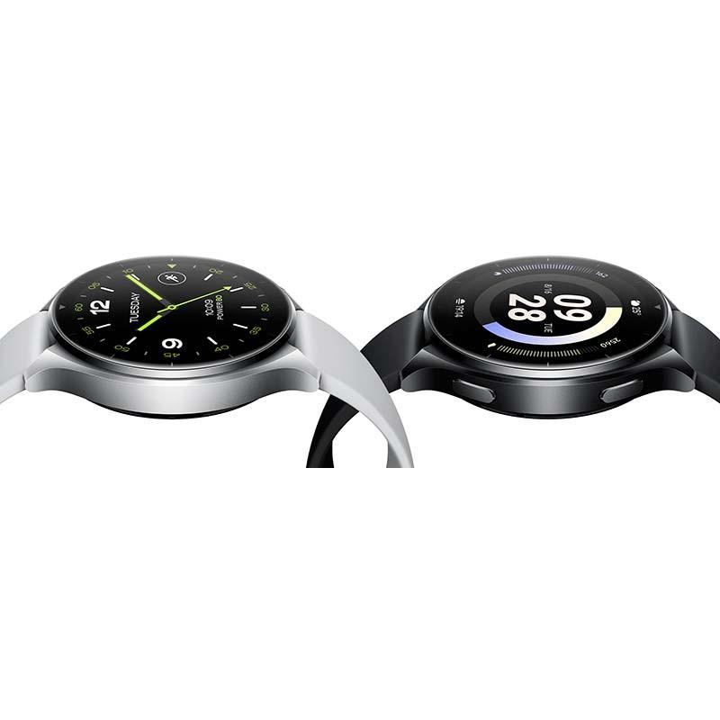 Reloj inteligente Xiaomi Watch 2 Plata y Watch 2 Negro