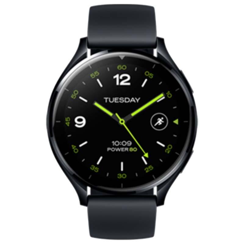 Vue frontale de la Montre intelligente Xiaomi Watch 2 Noire