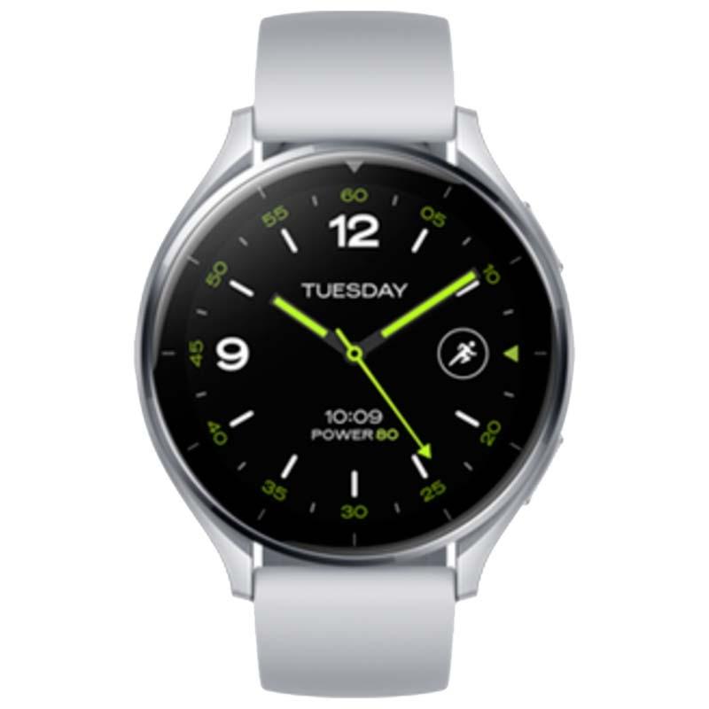 vista frontal del Reloj inteligente Xiaomi Watch 2 Plata