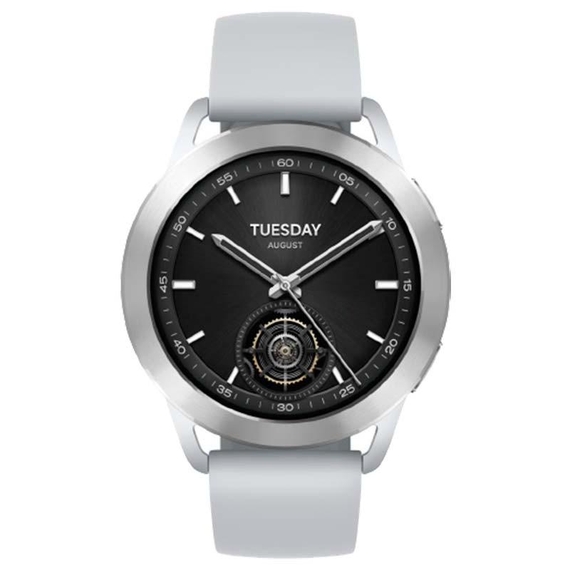vista frontal del Reloj inteligente Xiaomi Watch S3 Bluetooth Plata