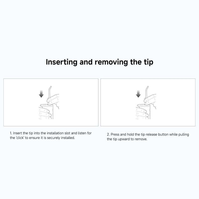 Xiaomi Water Flosser Replacement Tips - installation et retrait