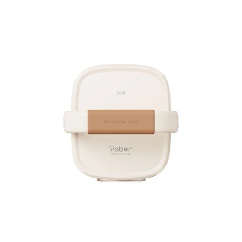 Vista cenital del Proyector Portátil con Batería Yaber T2 Plus Sonido JBLen color Beige