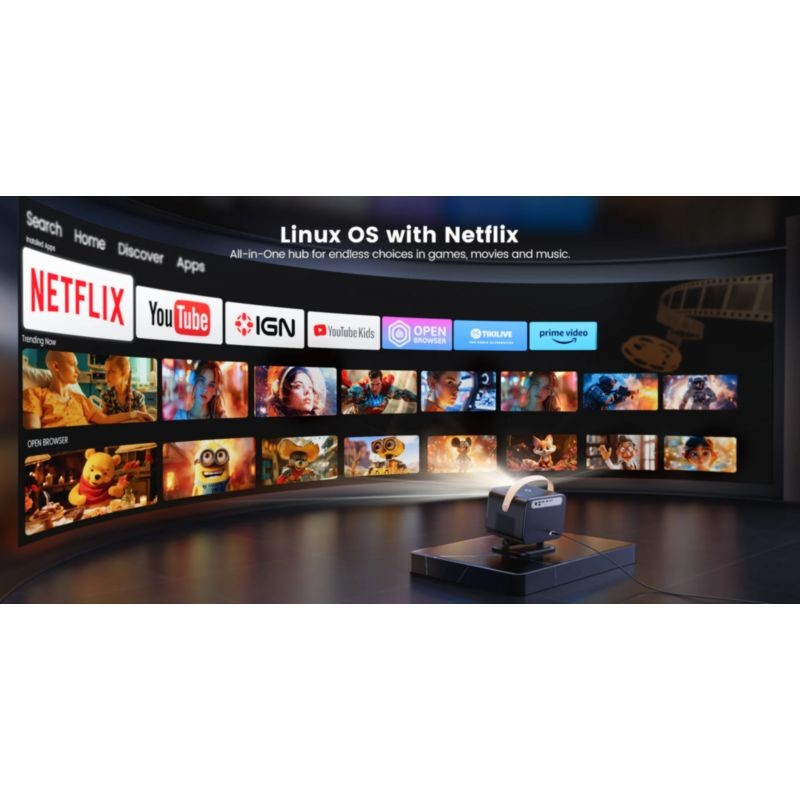 Compatible con Linux e OS DEL Proyector Portátil Yaber U12 LCD FullHD – Negro