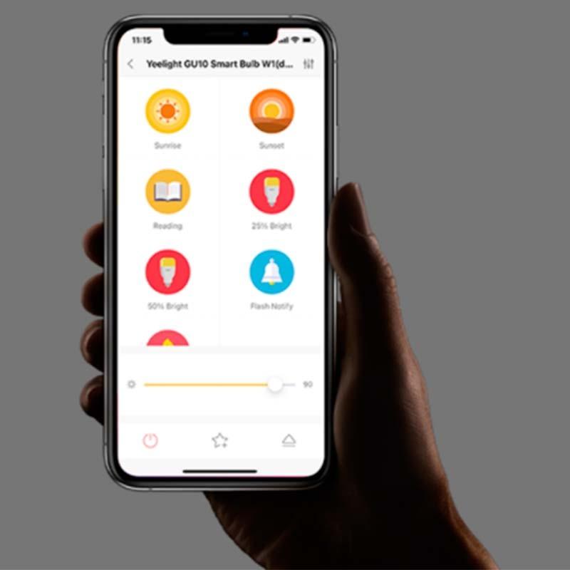 Ampoule Yeelight GU10 Connectée et réglable  W1 - Contrôle via application