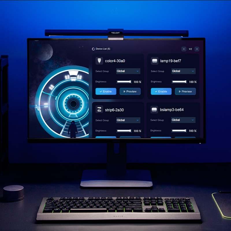 luz multicolor RGB de la Lámpara inteligente para monitor Yeelight LED Screen Light Bar Pro