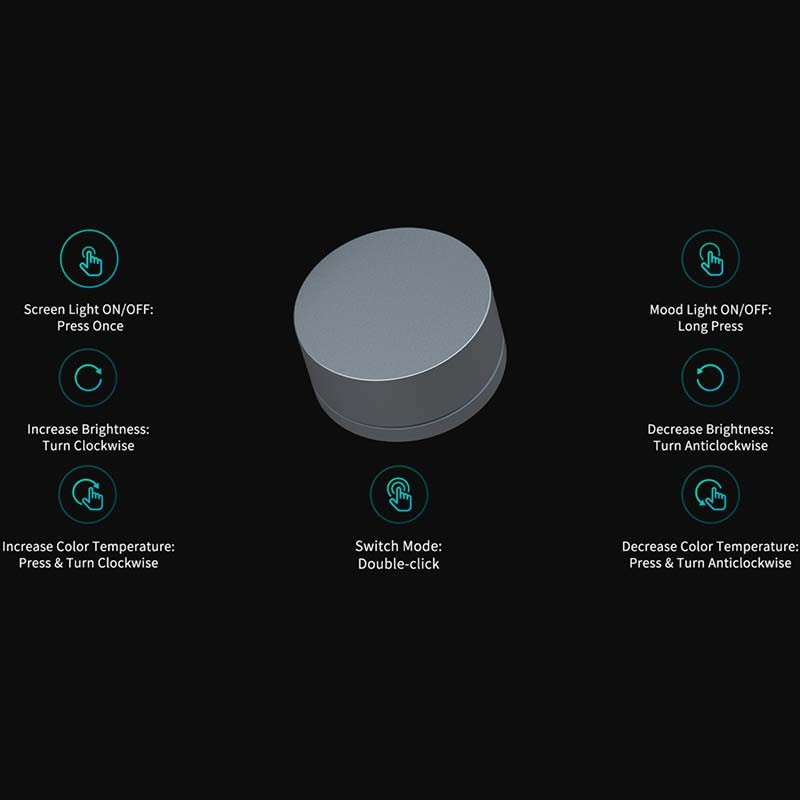 interruptor incluido de la Lámpara inteligente para monitor Yeelight LED Screen Light Bar Pro