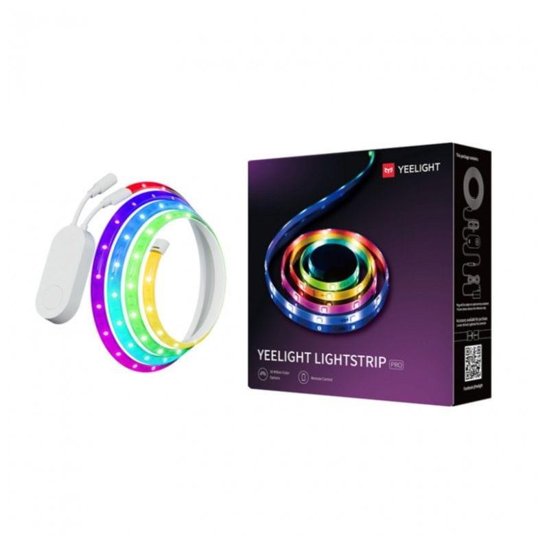 Bande LED RGB Multicolore Yeelight Lightstrip Pro à côté de sa boîte