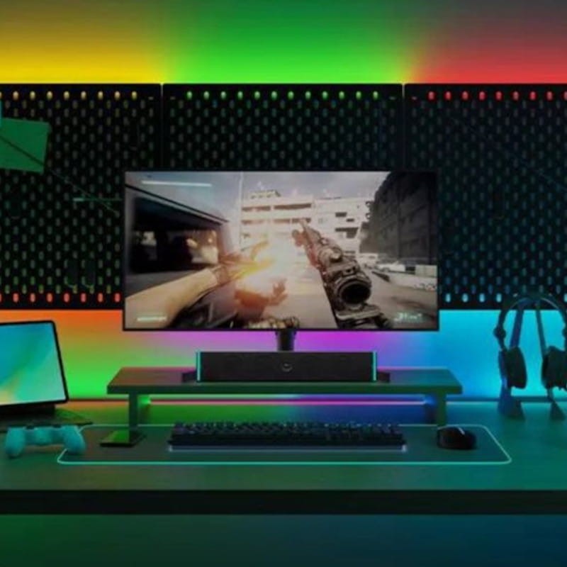 Rétroéclairage d'ordinateur avec la Bande LED RGB Multicolore Yeelight Lightstrip Pro